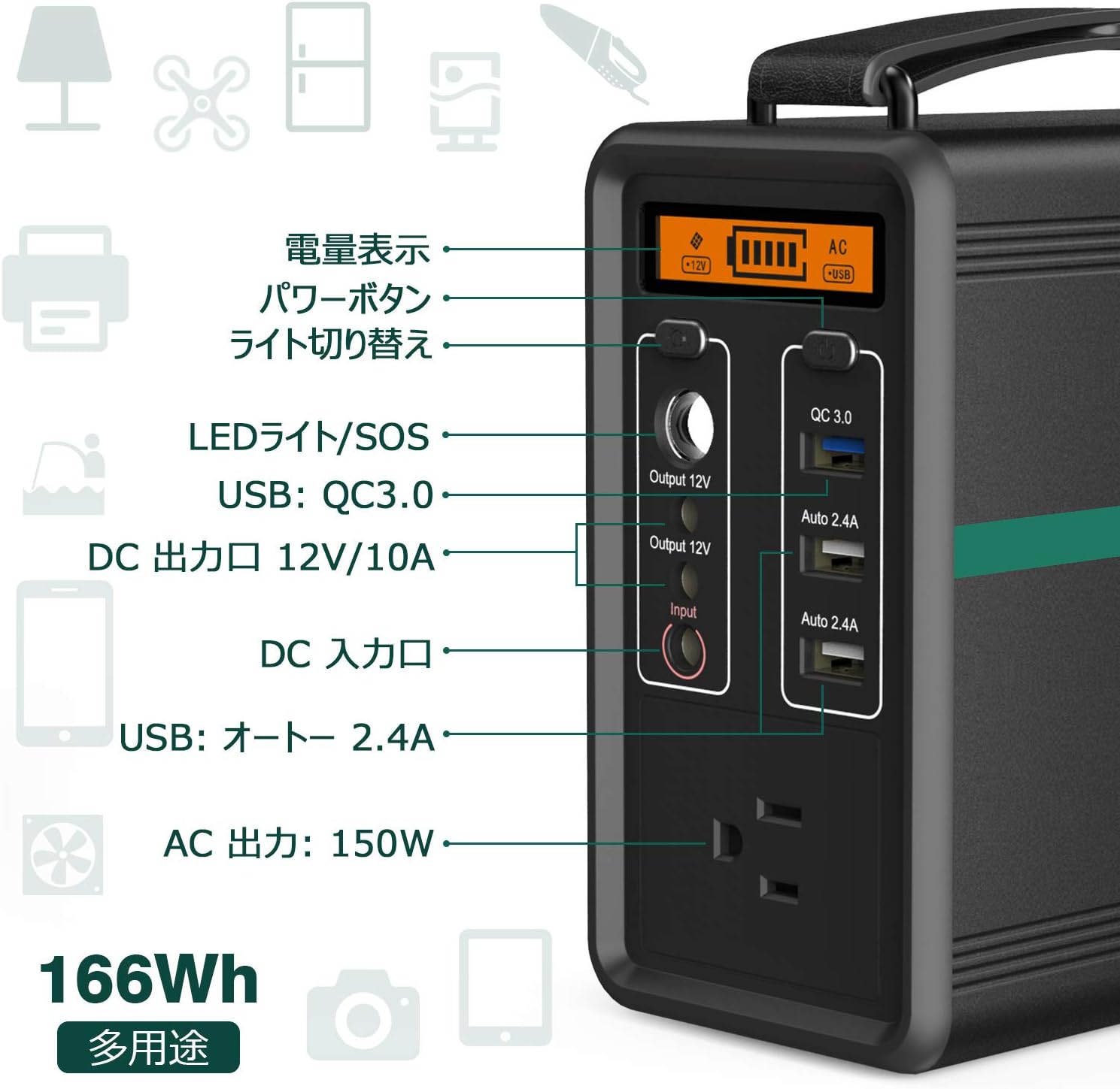 BEAUDENS_ポータブル電源 B1502_商品説明画像_04